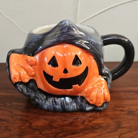 NEW 2 ceramic Jack-o'-lantern Halloween mugs Lewis mug Hyde and Eek Target - Picture 13 of 13